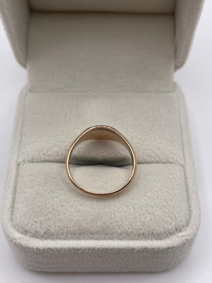9ct rose gold signet ring
