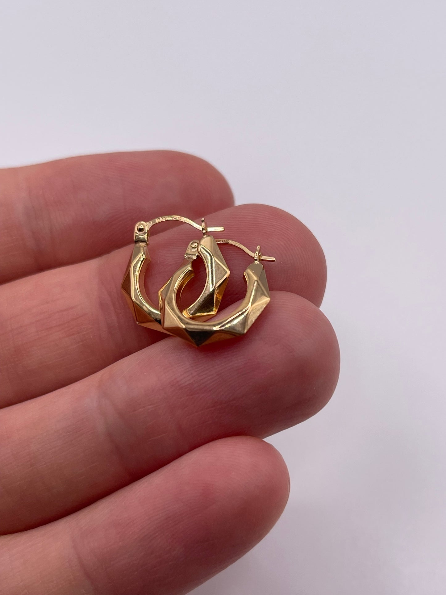 9ct gold creole earrings