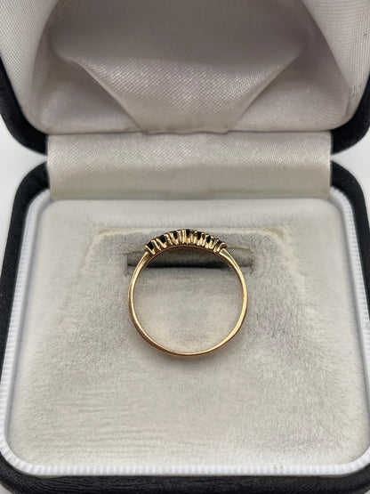 9ct rose gold sapphire ring