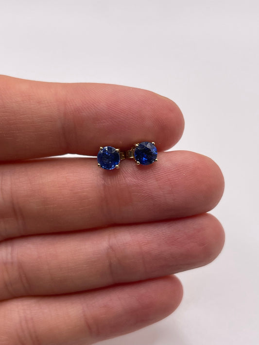 9ct gold kyanite earrings