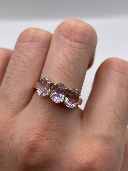9ct gold kunzite ring