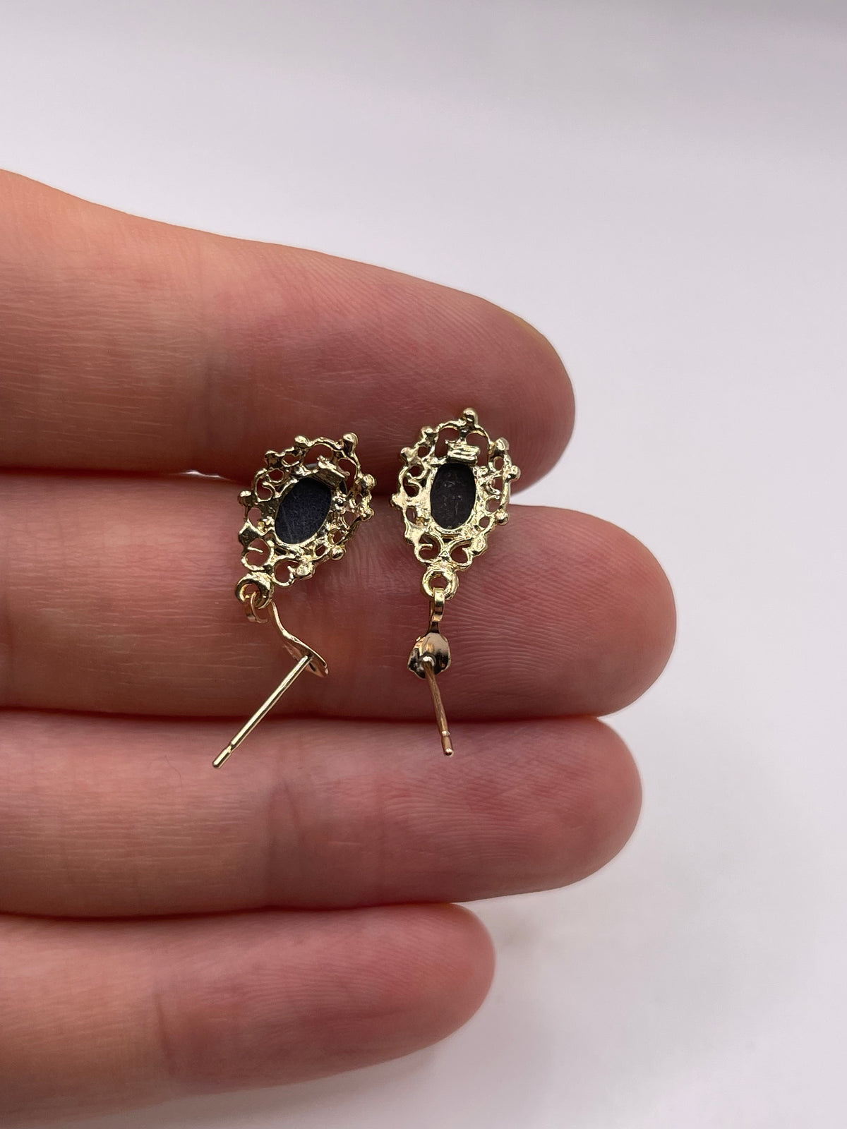 9ct gold opal triplet earrings