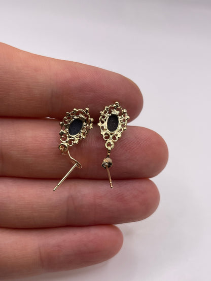 9ct gold opal triplet earrings