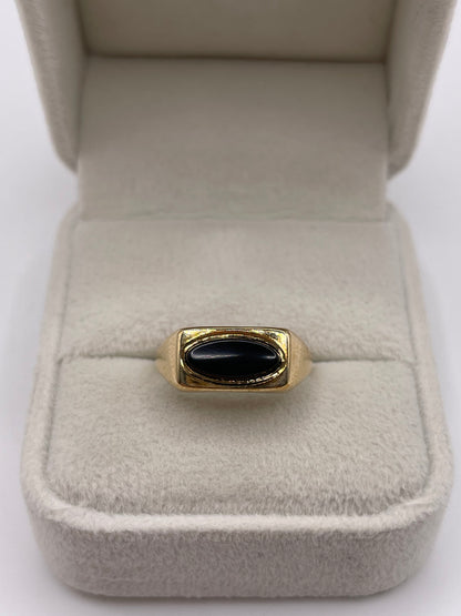 9ct gold onyx signet ring