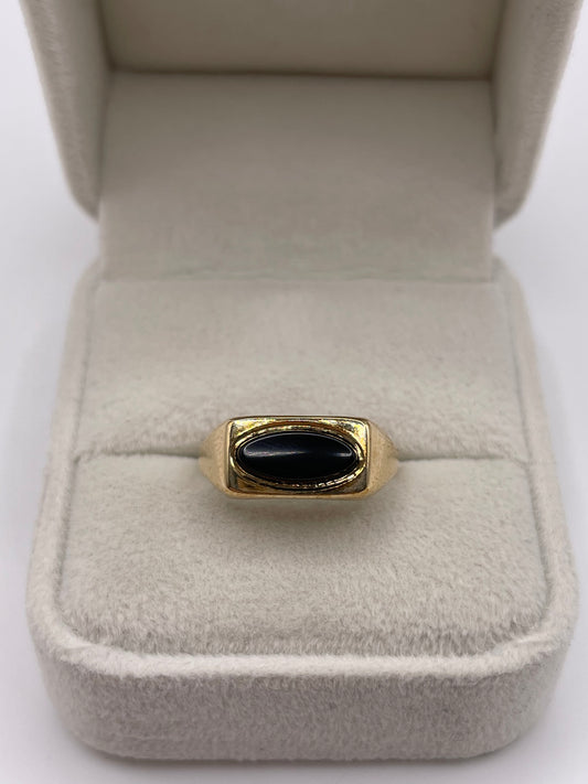 9ct gold onyx signet ring