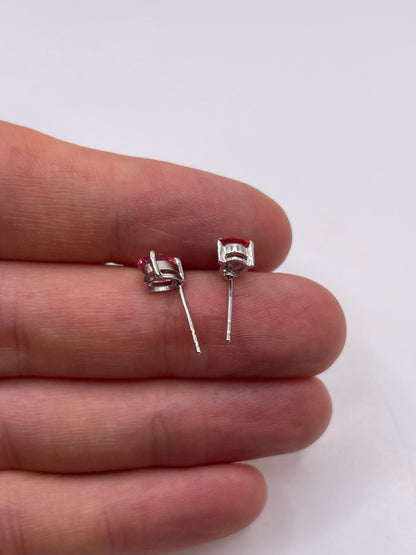 18ct white gold sapphire earrings