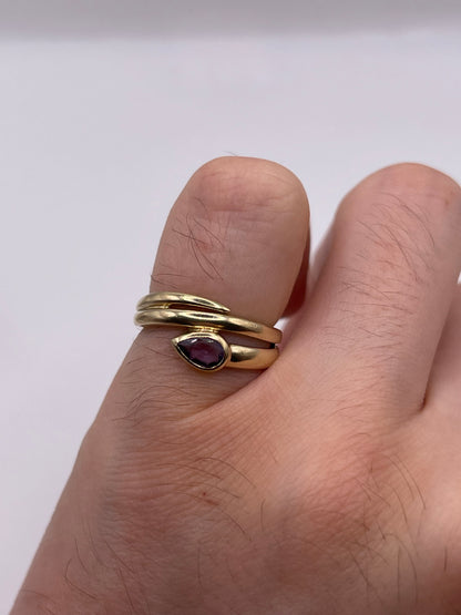 9ct gold amethyst ring