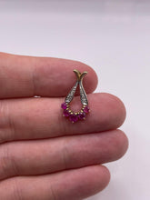 Load image into Gallery viewer, 9ct gold ruby and diamond pendant
