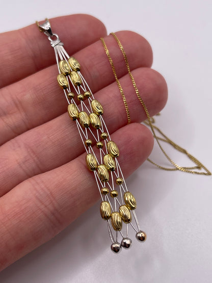 9ct two tone gold necklace