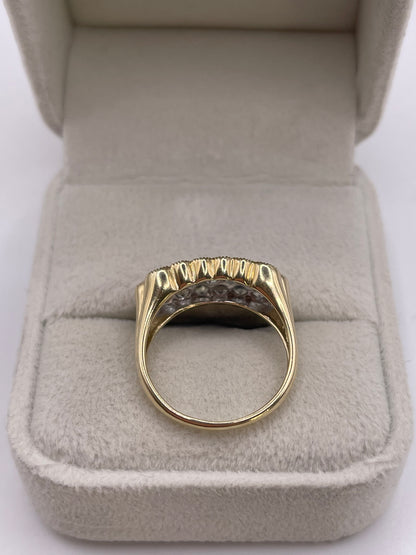 9ct gold aquamarine cluster ring