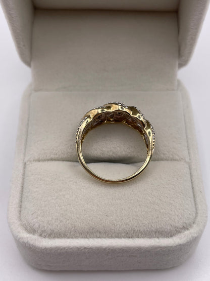 9ct gold diamond ring