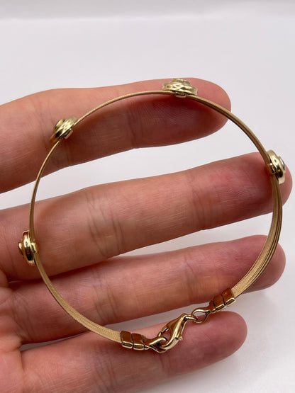 9ct gold topaz and peridot bracelet
