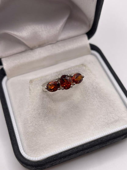 Silver topaz ring