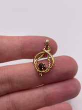 Load image into Gallery viewer, 9ct gold garnet pendant

