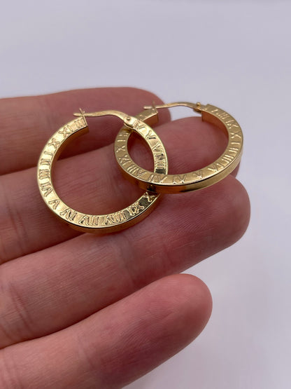 9ct gold Creole earrings