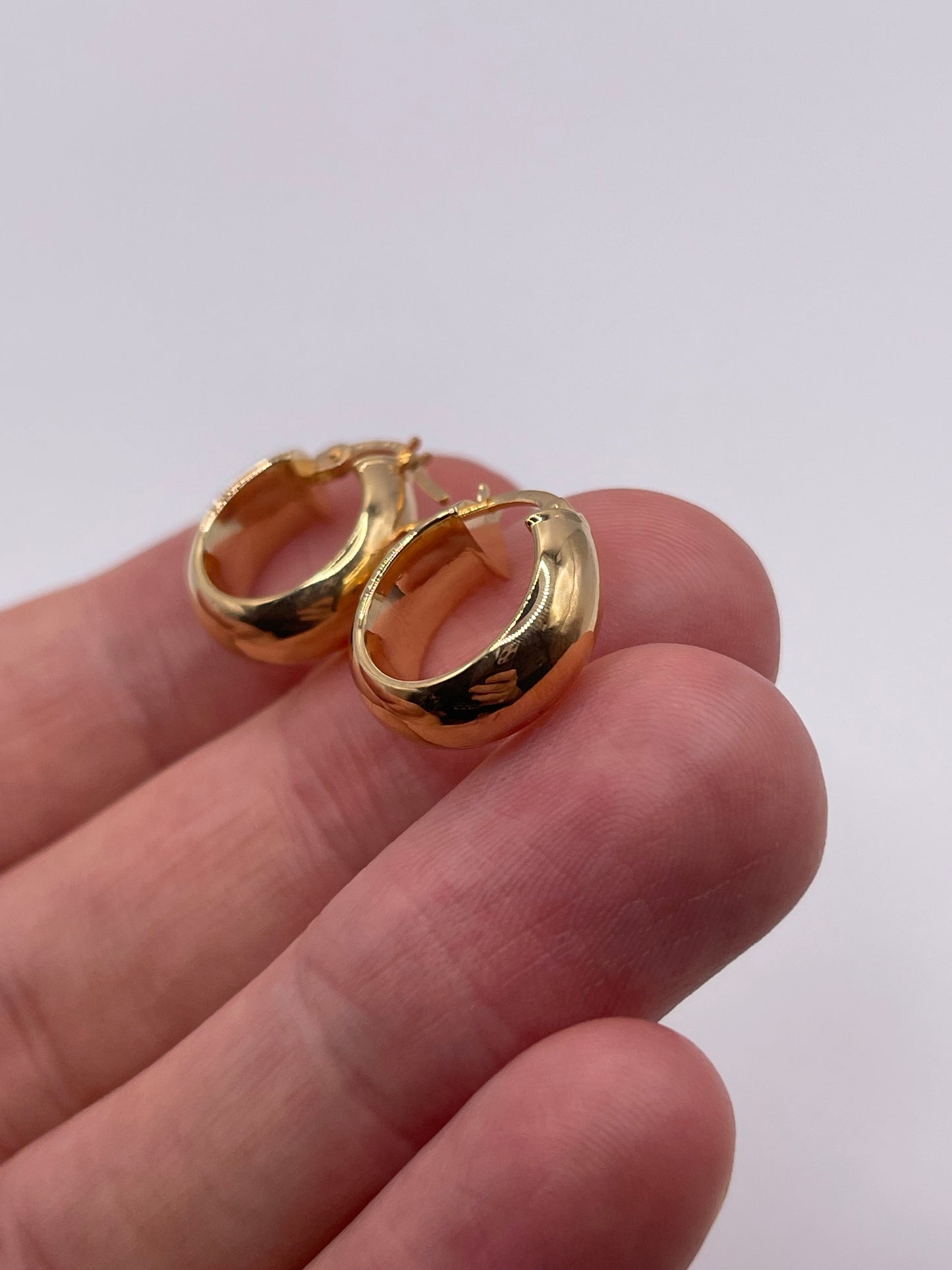 9ct gold creole earrings