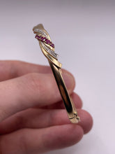 Load image into Gallery viewer, 9ct gold ruby and diamond bangle
