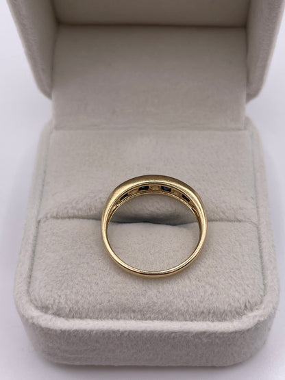 9ct gold sapphire and diamond ring