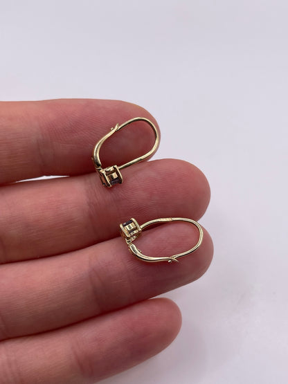 9ct gold blue topaz earrings
