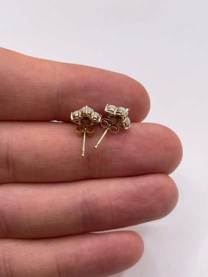 9ct gold opal earrings