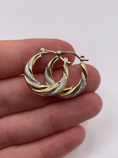9ct gold creole earrings