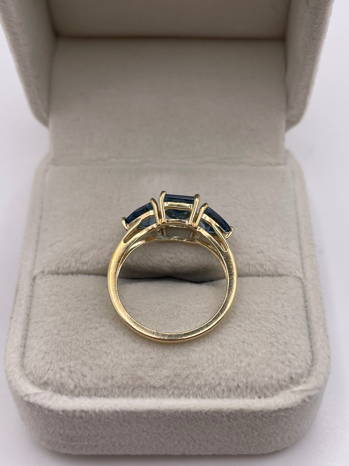 9ct gold blue topaz ring