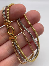 Load image into Gallery viewer, 9ct tri gold bracelet
