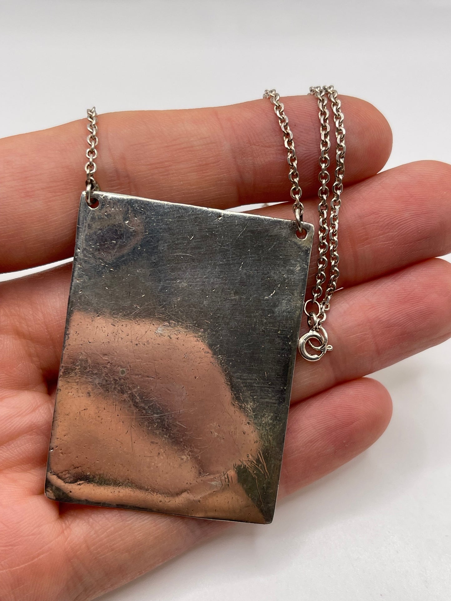 Silver and enamel necklace 1977