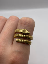 Load image into Gallery viewer, 18ct gold snake ring
