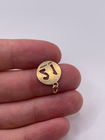 9ct gold 21 pendant