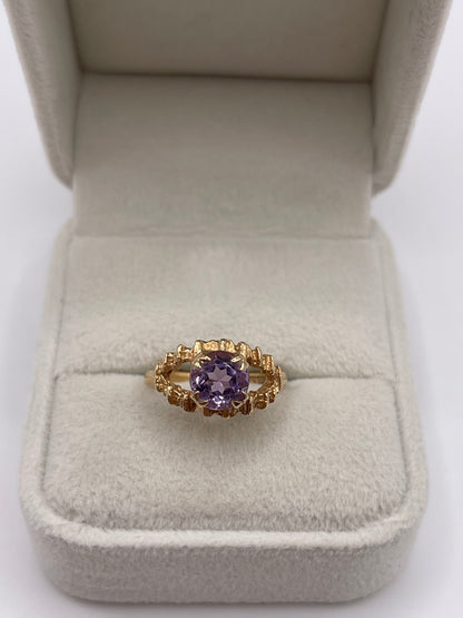 9ct gold amethyst ring