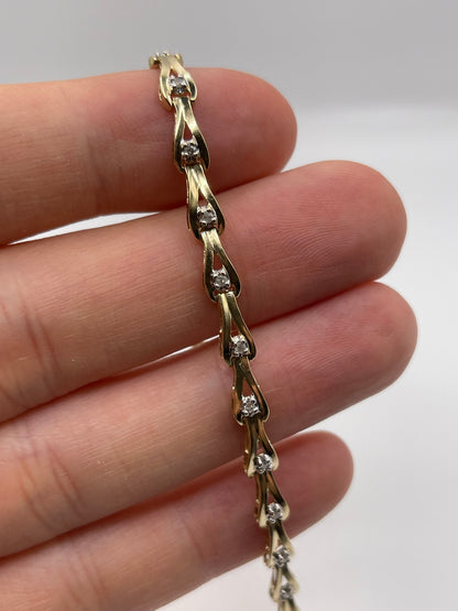 9ct gold diamond bracelet
