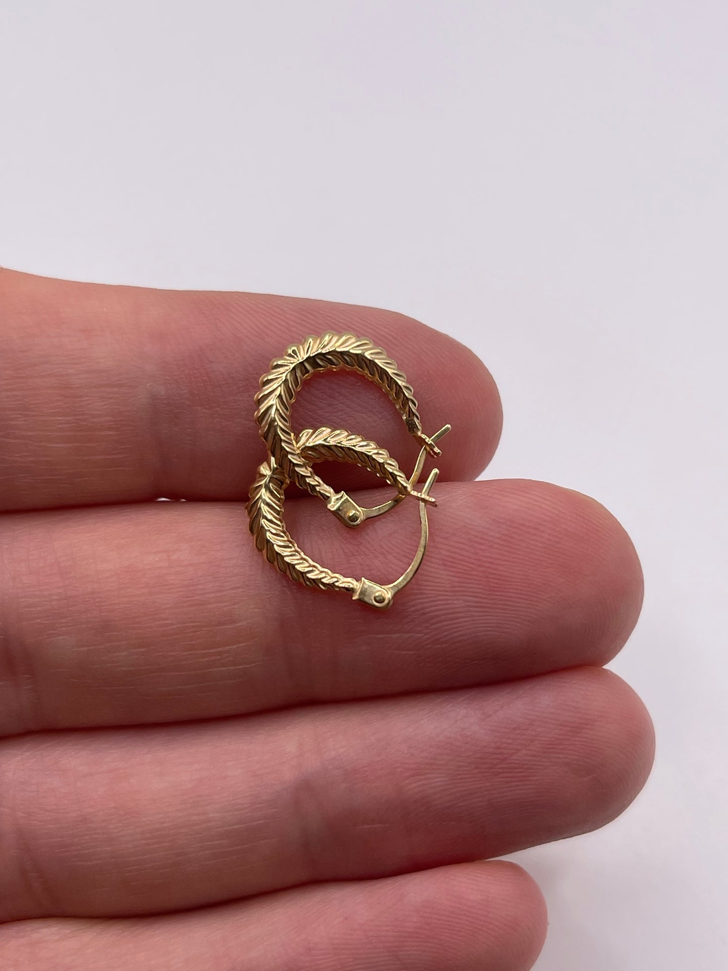 9ct gold creole earrings
