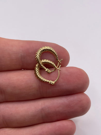 9ct gold creole earrings