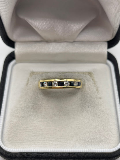 18ct gold sapphire and diamond ring