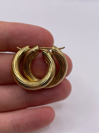 9ct gold creole earrings