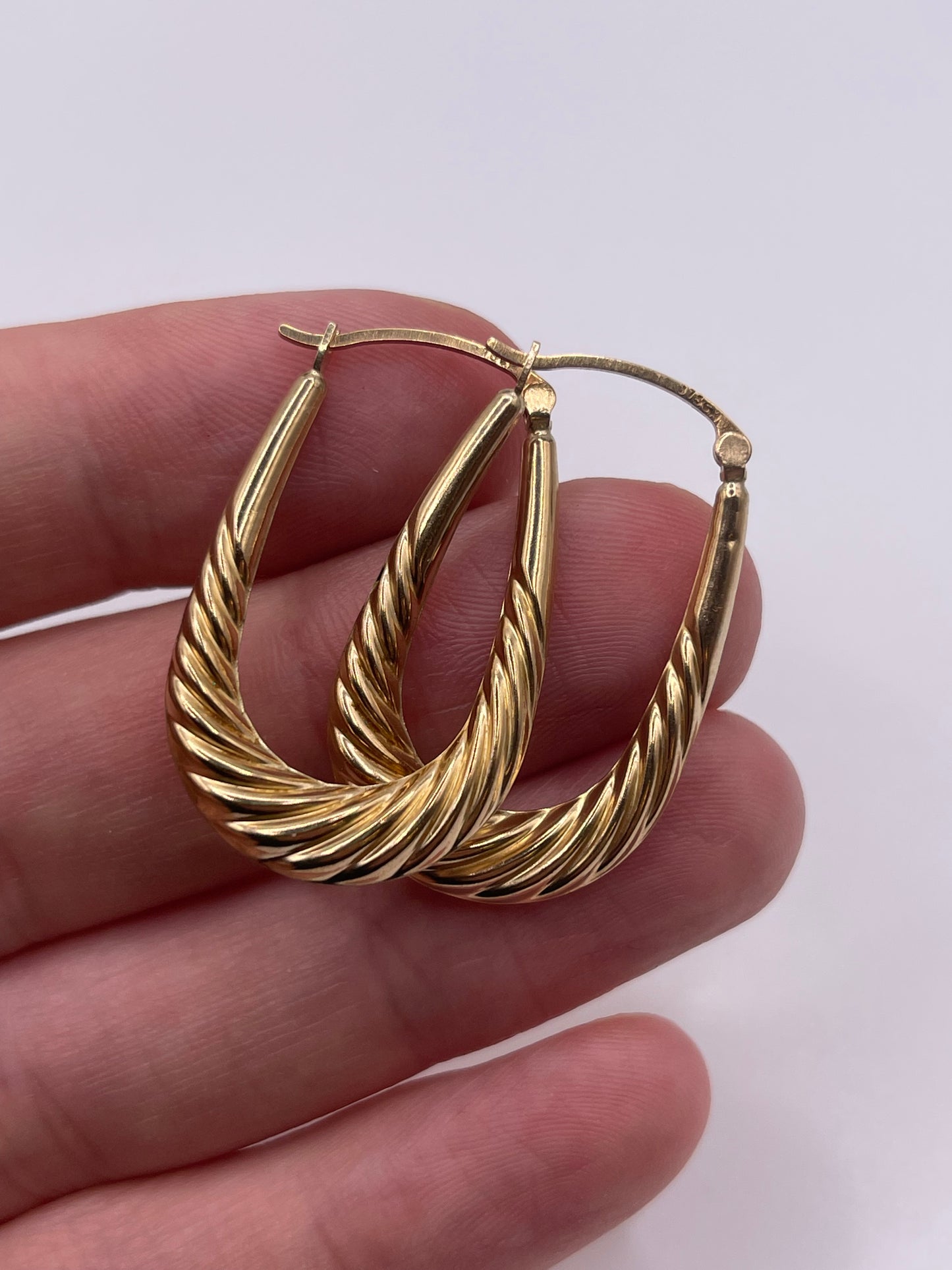 9ct gold creole earrings