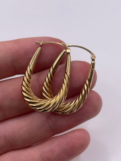 9ct gold creole earrings