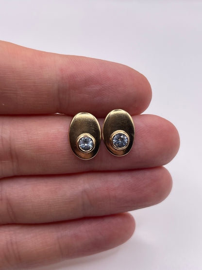 9ct gold topaz earrings