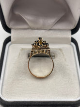 Load image into Gallery viewer, 18ct gold sapphire cluster ring
