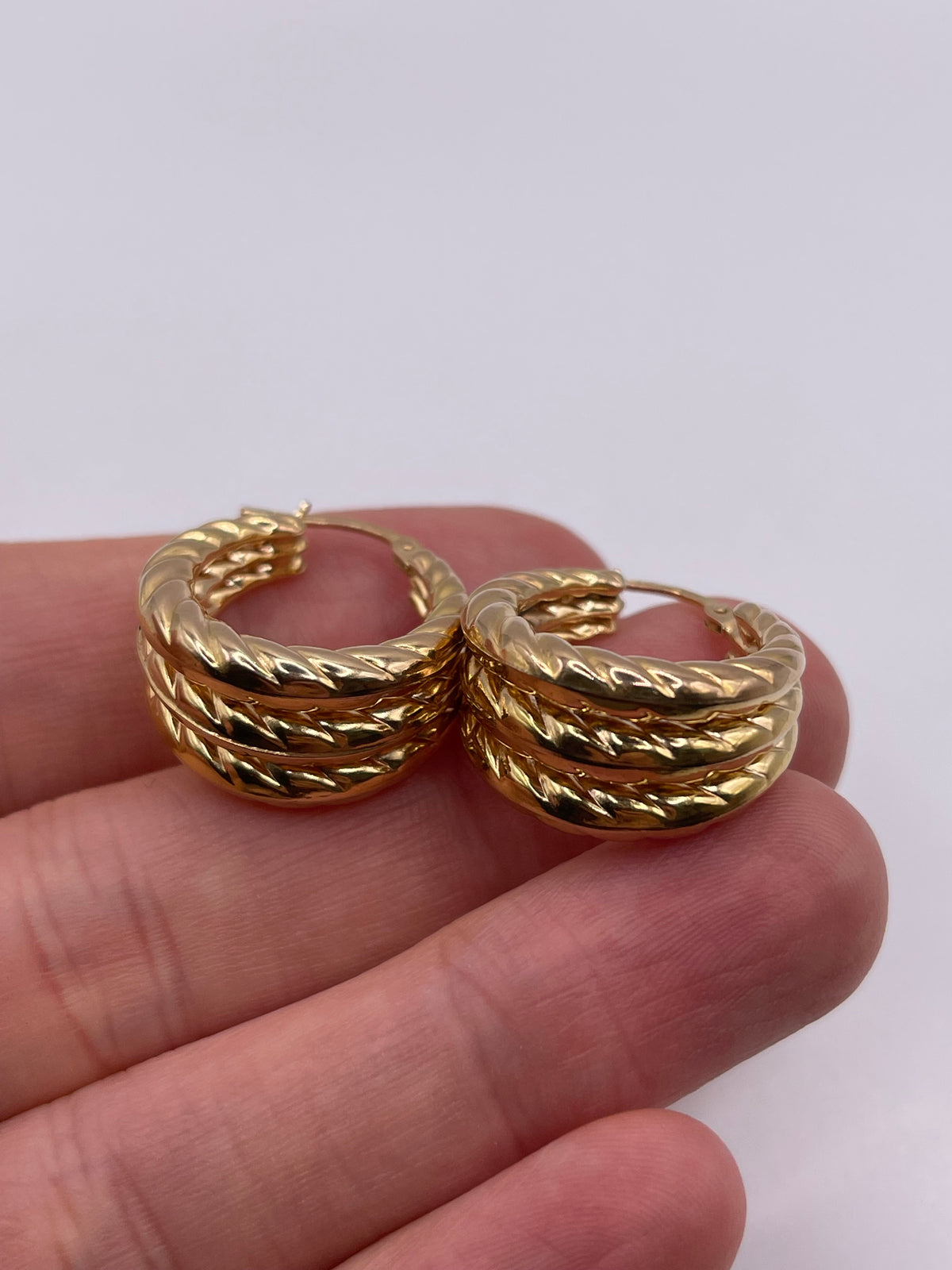 9ct gold creole earrings