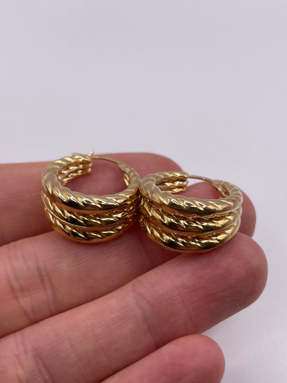 9ct gold creole earrings