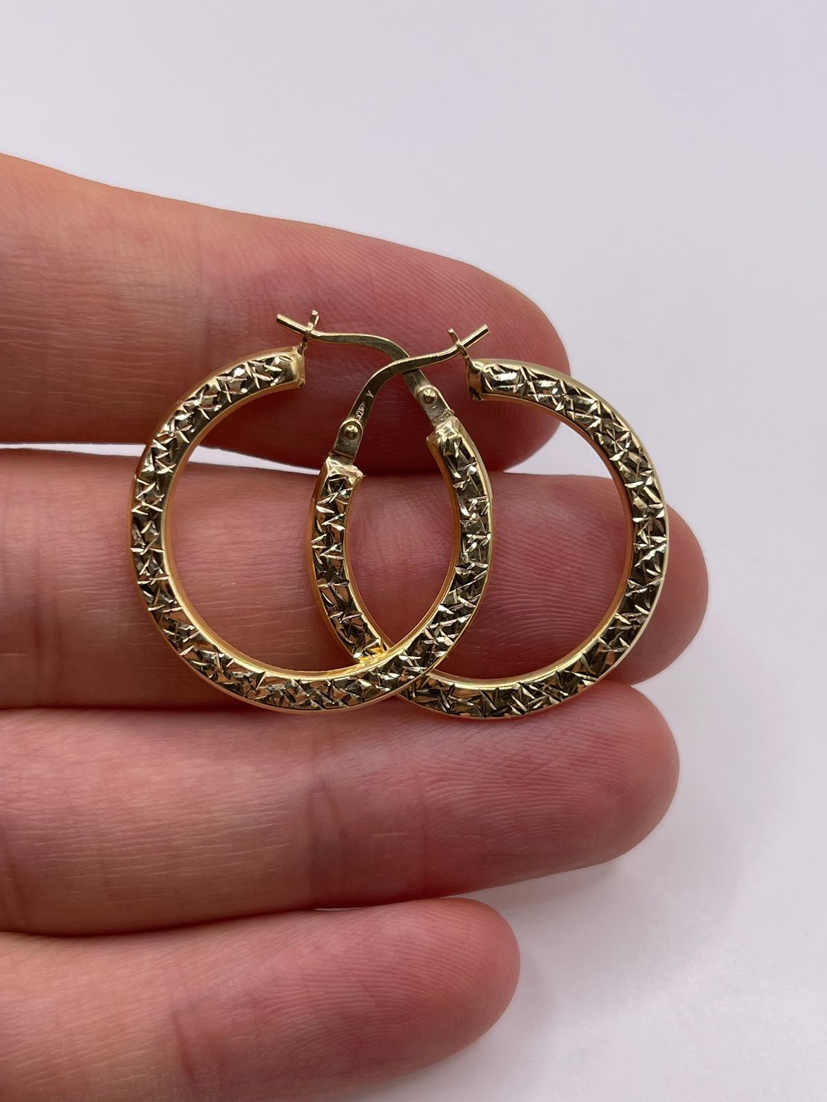 9ct gold Creole earrings