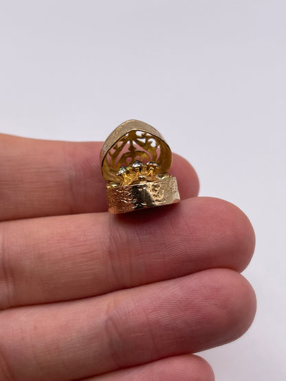 9ct gold ring box charm