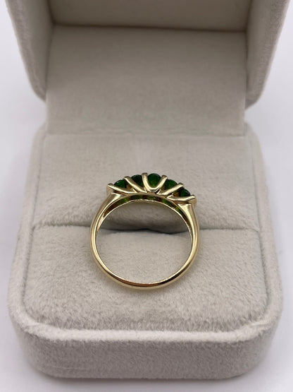 9ct gold diopside ring