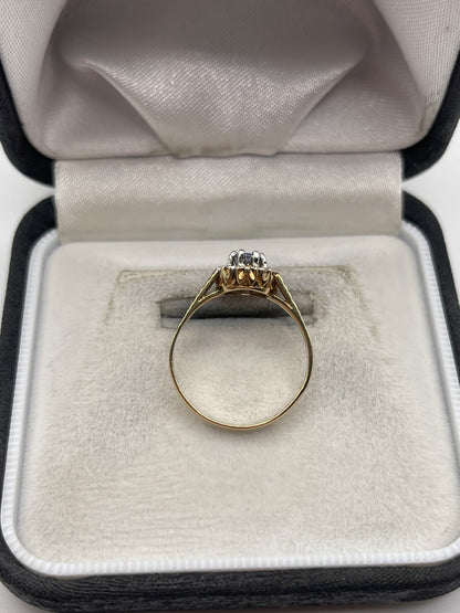 9ct gold sapphire and diamond ring