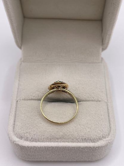 9ct gold emerald ring