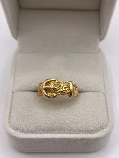 Antique 18ct gold buckle ring