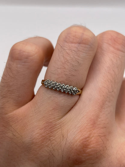 9ct gold diamond ring