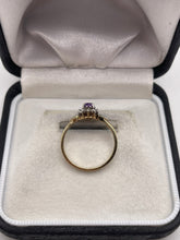 Load image into Gallery viewer, 9ct gold amethyst and diamond ring
